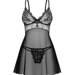 Perisia babydoll and thong - Black