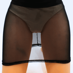 Maya Black Sheer Mesh Skirt - LSN1