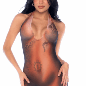 Sheer Illusion Tattoo Robe - MAL40010