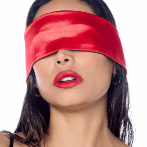 Naughty reversible black & red satin accessory - MAL128BKRD