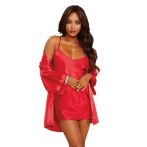 Satin kimono - DG3717RED
