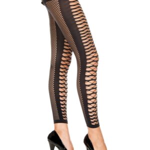 Sexy black strap leggings - MH35002BLK