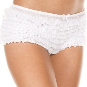 Sexy white retro ruffle panties - ML117WHT