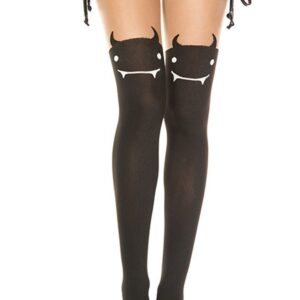 Semi-opaque tights with devil head fantasy - MH7167BBE