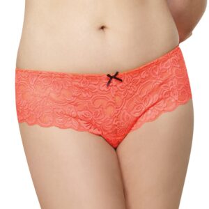 Open coral lace boyshort - DG7177XCOR