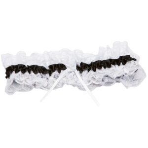 White lace garter black ribbon - SOH19BLK