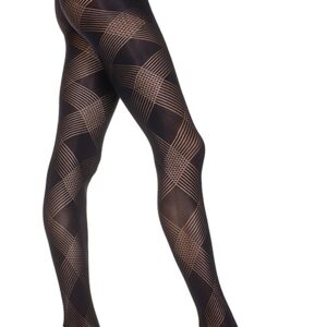 Transparent black tights with diamonds - MH7235BLK