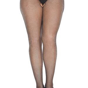 Open crotch fishnet tights - MH901XBLK