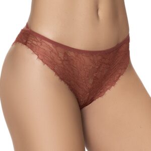 Terracotta lace thong - MAL112TER