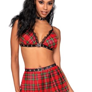 Schoolgirl costume with mini-skirt and bra - DG12503COS