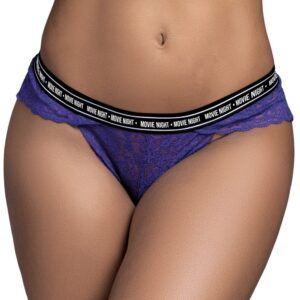 Purple lace thong WEDNESDAY - MAL120PUR
