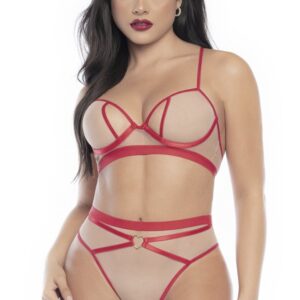 Two-piece set flesh and red - MAL8820NRE