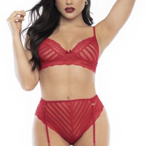 Two-piece red lace set - MAL8815RED