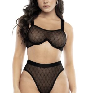 2-piece set black bra and panties - MAL8779BLK