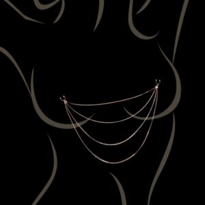 nipple clamps jewelry with 4 rose gold chains - SO-0188