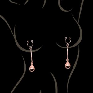 Rose gold pearl-shaped nipple clamp - SO-0189