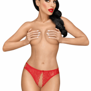 Red open crotch panties Naughty valentine - PH0121RED