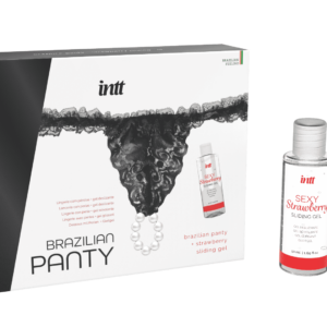Black brazilian panty - String et lubrifiant
